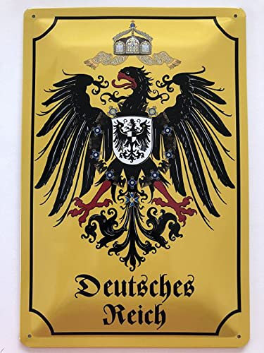 Blechschild 20x30cm gewölbt Deutsches Reich Wappen Metall Deko Geschenk Schild