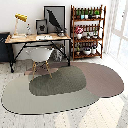Yurun kuhfell Teppich, Robust Qualität Flauschiger, mit 8 Antirutschmatte für Teppich für Wohnzimmer flauschig Bettvorleger Schlafzimmer Outdoor - (Braun 40 x 80cm)