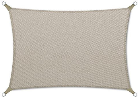 Floordirekt Wasserabweisendes Sonnensegel 5 x 7 m, Grau - Rechteckig - für Garten, Terrasse und Balkon - UV-abweisend & wetterfest