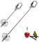 2 Pcs Chicken Veggies Skewer Fruit Holder,Parrot Food Skewer,Chicken Parrot bird Hanging feeder,Bird Food Holder Pet Parrot Treat Skewer,Parrot Foraging Toy,for Hens Birds Parrot Small Animals,2 Sizes