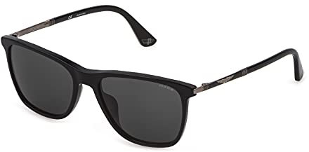Police Unisex SPLD45 Sunglasses, Shiny Black, 56