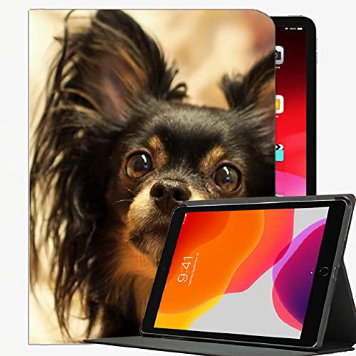 Fall für iPad 9.7 2018/2017, Hundefluffy Funny Eye Case Slim Shell Cover für iPad 9,7 Zoll