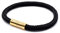 Bracciale in corda nautico intrecciata, colore: nero, da uomo e da donna, con chiusura magnetica,… (Riu Nero Premio Oro, 195)