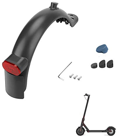 Fututech Schutzblech hinten + Rücklicht für Xiaomi M365 Pro2, 1S, Ersatzteil, Elektroroller, Nummernschild, Zubehör für Roller (Combo 2)