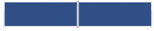 vidaXL Toldo Lateral Retráctil Jardín Separador Terraza Balcón Pantalla Solar Viento Enrollable Función Retroceso Automático Azul 220x1200 cm