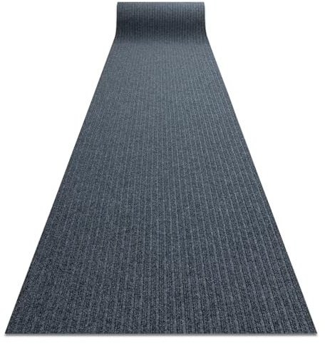rugsx Türmatte Ceylon rutschfest Innen & Außen Grau 0901 100x320 cm