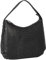 Benthill Schultertasche Damen Echt Leder | Henkeltasche aus hochwertigem Rindsleder | Kleine Vintage Hobo Bag Beutel mit geflochtenem Muster, Farbe:Schwarz