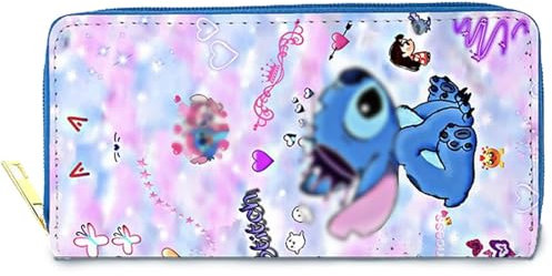 Niumowang Geldbörse, Portemonnaie Kinder, Cartoon Wallet, Reißverschluss Geldbörse Anime Cute aus PU Leder, Clutch Purse, Brieftasche mit Vielen Fächern, Jungen Mädchen.