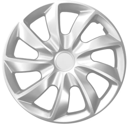 Luckyberg Radkappen 14 Zoll | Radzierblenden 4er-Set für die meisten Automarken und Stahlfelgen, Zierkappen in vielen Farben. Felgenabdeckung für Autofelgen. (14 - Silver)