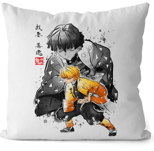 style3 Zenitsu Sumi-E Kissen mit Füllung 40cm Baumwolle Demon Anime Japan Manga