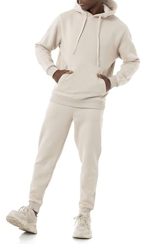 Redbridge Ensemble de jogging élégant pour homme - Sweat à capuche et pantalon de jogging de qualité supérieure - Coupe ample, stone, S