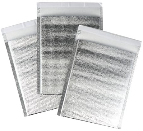 JECOMPRIS 20pcs Foil Bag Insulated Mailers Package Bento Lunch Insulated Aluminium Insulated Thermal Sandwich Aluminum Cake Storage Bag Aluminum Foil