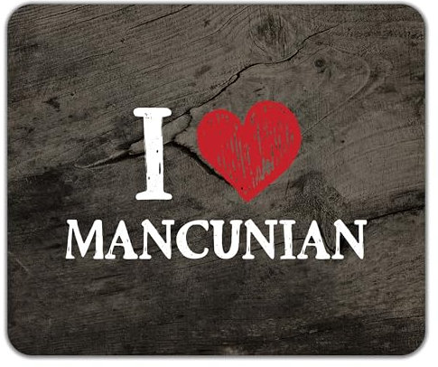 Shopagift I Love Mancunian Mouse Mat Pad Manchester United City 24cm x 19cm