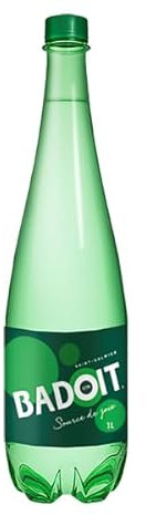 BADOIT Eau Minérale Gazeuse Verte 12X1l | Rafraîchissez-vous avec cette délicieuse eau gazeuse minérale en bouteilles de 1l. - L'Unité