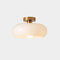 SEMANHUAOZ Plafonnier vintage nordique Danemark Mid Century Modern Nostalgia Plafonnier semi-encastré avec abat-jour en verre blanc orange for restaurant, café, loft, chambre à coucher, couloir 26,7 c