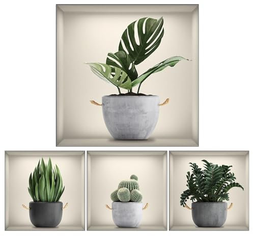 Nursery Decoration | Plant Wall Stickers | Green Leaves Wall | Bedroom Wall Stickers | Living Room Decals | 3d Greenery Leaves Wall Decals For Bedroom Corridor Dining And Living Room