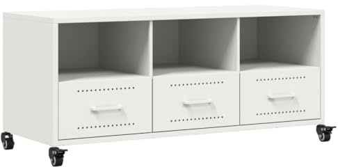 vidaXL TV-Schrank Weiß 100,5x39x43,5 cm Stahl