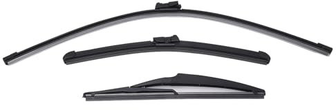Scheibenwischerblätter vorne und hinten, weiche Gummi-Windschutzscheiben-Regenbürsten, Ersatz für Fiat 500 500C 500L 2009 bis 2023