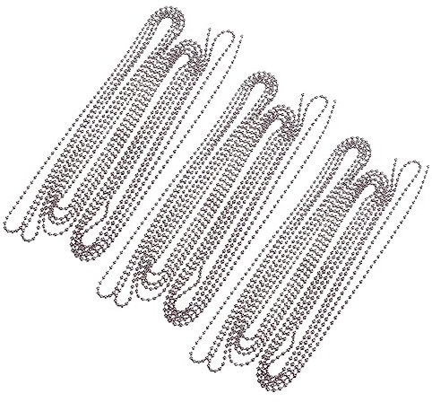HAWILLOSCH 3 Set Catena a Sfere con Connettori Catena di Perline con Connettore Connettori per Catena per Tende a Catena con Connettori Catena di Sfere in Acciaio Tapparelle Avvolgibili