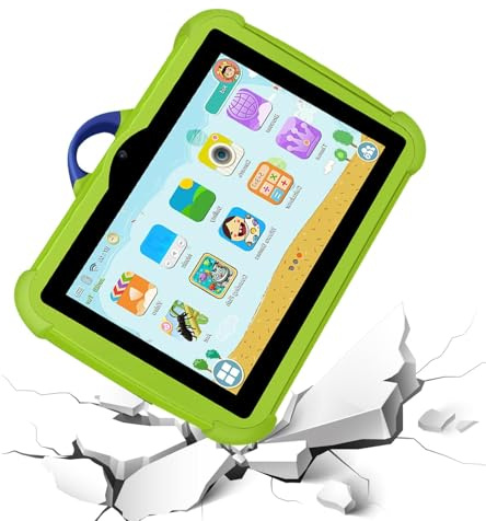 Tableta genérica de 4 GB + 64 GB, Tableta resistente a caídas, Tableta para alta resolución de 7 pulgadas | Tableta PC ligera, tableta versátil para ver películas, tomar fotos