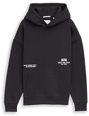 TOM TAILOR Jungen 1047295 Kinder Oversize Hoodie Sweatshirt, 29476-Coal Grey, 176