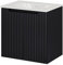 [en.casa] Badmöbel Skelbolu Waschtisch mit Unterschrank Badezimmerschrank 60 x 57 x 39 cm Waschbecken mit Unterschrank 2 Türen Badschrank Waschtischunterschrank hängend Schwarz