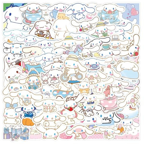 120 Stück Cinnamoroll Aufkleber für Kinder, Wasserflaschen, niedliche Cartoon-Hundeaufkleber, Kawaii-Vinyl-Aufkleber für Teenager, Laptop, Scrapbook, Auto, Notebook, Telefon, Gitarre, Skateboard,