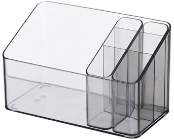 Make Up Organizer,Makeup Pinsel Organizer Becher,Kunststoff Kosmetik Aufbewahrungsbox für Schminktisch Badezimmerschrank,Eyeliners Lippenstift Wimperntusche Makeup Pinsel,mit 2-beweglichem Innenkoffer