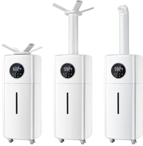 Industrieller Luftbefeuchter 21l For Hotels, Supermarkets, Factories,Quiet And Non-Disturbing Humidifier For Plants, Indoor Humidifier With 360° Rotating Nozzles, Automatic Shut-Off Function