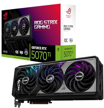 ASUS ROG Strix GeForce RTX 5070 Ti 16GB GDDR7 OC Edition Tarjeta de Video ROG-STRIX-RTX5070TI-O16G-GAMING