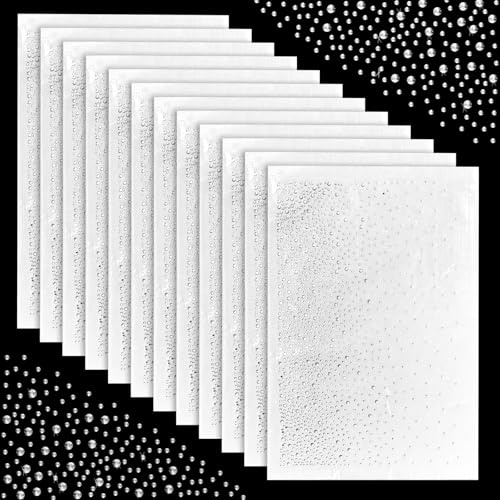 12 Blätter Strass-Transfers zum Aufbügeln–2 mm und 3,5 mm Glitzer-Hotfix-Kristall-Aufkleber,flache runde Diamant-Patches für DIY-Kleidung,Basteln und Verzierungen (Damen und Herren)
