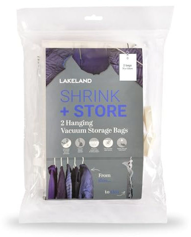 2 Lakeland Shrink & Store Hanging Vacuum Bags