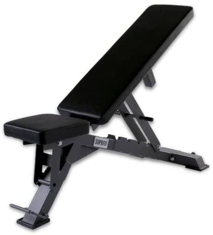 SUPRFIT Hantelbank klappbar in Studioqualität - Verstellbare Trainingsbank mit 6 Positionen - Ideal als Flach & Schrägbank, Rutschfeste & gepolsterte Bench bis 300kg belastbar, Hantelbank verstellbar