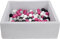 Velinda Piscine à balles pour Enfant, Dimensions: 90x90 cm, Aire de Jeu + 150 balles (Couleurs: Noir, Blanc, Rose, Gris)