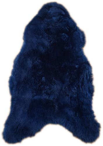 Generisch LAMMFELL Marine BLAU GEFÄRBT 110 x 60 cm SCHAFFELL ÖKOLOGISCHE GERBUNG VON KUHFELLE online & Nomad