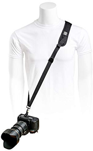 BLACKRAPID Metro Camera Sling Lightweight Comfortable & Adjustable Cross-Body Strap Abdominal Support, Black, L