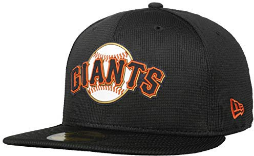 New Era 59Fifty Clubhouse Giants Cap Basecap Baseballcap Flat Brim Fitted MLB San Francisco (7 3/8 (58,7 cm) - schwarz)