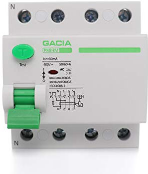 Fehlerstromschutzschalter - Differenz zur Elektrizität - Sicherungsschalter - FI-Schutzschalter - RCD - RCCB (40A - 4P - 30mA - 10kA - TYP A)