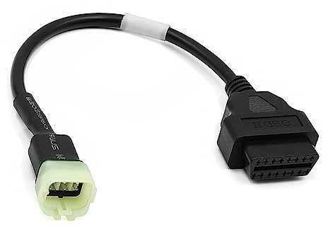 Goliton Diagnosekabel-Adapter 6 Pin auf 16 Pin kompatibel mit Kawasaki auf Kline/Canbus Motorrad OBD Scanner Leser