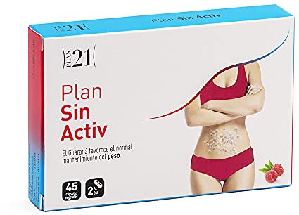 PLAMECA - Plan Sin Activ, Ayuda a Acelerar el Metabolismo, a Quemar Grasas y Eliminar Toxinas, con Vitamina C, Hierro, Cetonas de Frambuesa, Té Rojo, Cola de Caballo y L-Arginina - 45 Cápsulas Veget