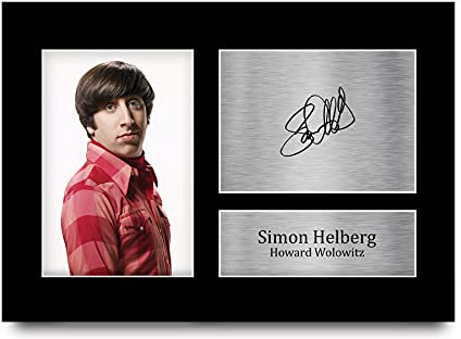 HWC Trading A4 Simon Helberg Big Bang Theory Howard Wolowitz Gifts Printed Signed Autograph Picture for TV Show Fans