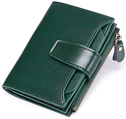 SENDEFN Portefeuille Femme Cuir Porte Monnaie Femme Fermeture Eclaire, Portefeuille et Porte Carte Femme RFID Blocage