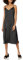 The Drop Ana Silky vestido de cuello en V Midi Slip para Mujer, Negro, 4XL Grande