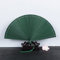 qbodp Kleiner Faltbarer Handfächer Für Damen Und Männer,China Vintage-Bambus-Faltfächer,Tragbarer Faltbarer Hand Fächer Für Hochzeit,Tanz,Party,Leistung,Grün