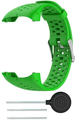 yanghongyua Silikonarmband für Polar M400 / M4300, Lieferung mit Werkzeug und Sicherungsstiften, Armband mit Metallschnalle für Polar M400 / M4300. (grün)
