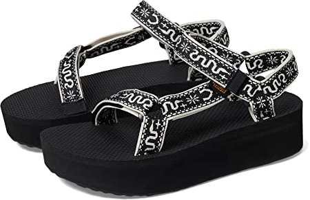 Teva Damen Flatform Universal Sandale, Bandana, Schwarz/Birke, 41 EU