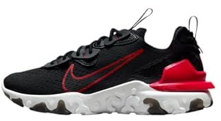 Nike Herren React Vision Sneaker, Black University Red Iron Grey White, 41 EU