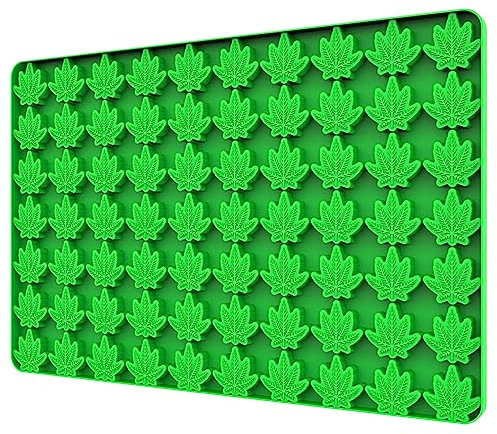 sofliym Mini-Blatt-Silikonformen für Schokolade, Gummibärchen, kleine Blätter, Wachs, Backformen, kleine Eiswürfelform mit Schaber