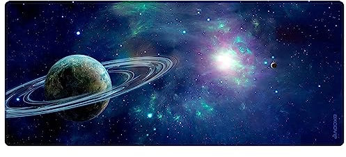 excovip Großes erweitertes Mauspad mit genähten Kanten Mauspad XL Lange Tastaturmatte für Schreibtisch rutschfeste Unterlage Schreibtischunterlage Home Office Stern Mousepad (70 x 30 cm) 0054