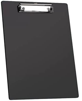 klemmbrettmappe 20-teilige verdickte A4-Ordner mit starkem Edelstahl-Brettclip Kunststoff-Datenorganisationsordner for Schule, Büro und Zuhause Klemmbrett-Mappe (Color : Schwarz)